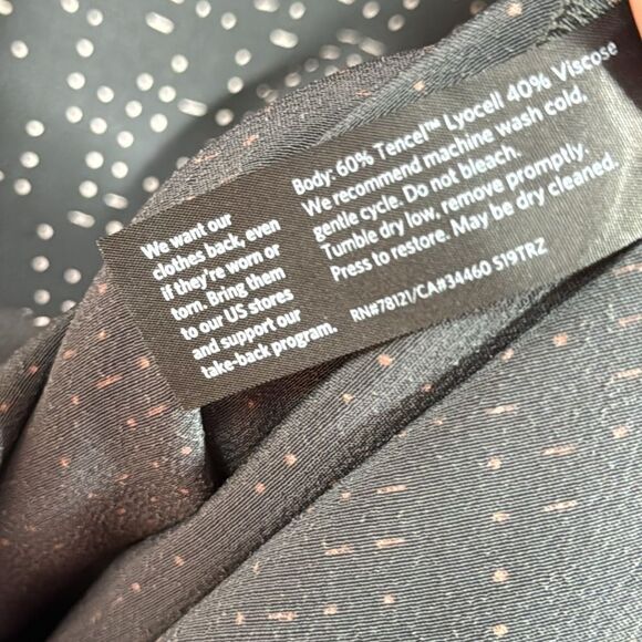 Eileen Fisher Gray Tencell Blend Morse Code Shift Short Sleeve Lightweight Dress - Picture 10 of 13